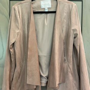 Blush Color Faux Leather Jacket